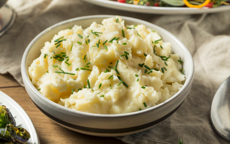 Garlic Mashed Potatoes showcasing our options from a holiday menu