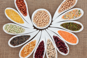 Circular trays of lentils, beans, chickpeas, and more to celebrate World Pulses Day